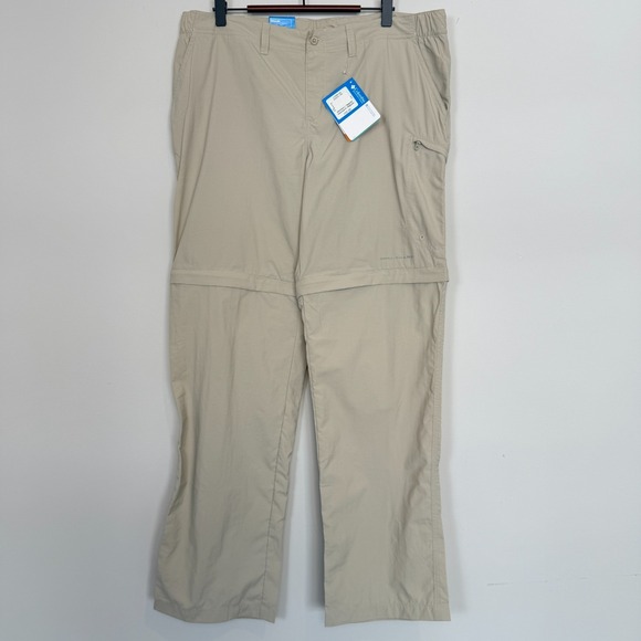 Columbia Pants - Columbia PFG Womens Convertible Pants Size Large Beige Straight Leg Lightweight